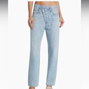 Agolde Crisscrossed Wide-Leg Jeans